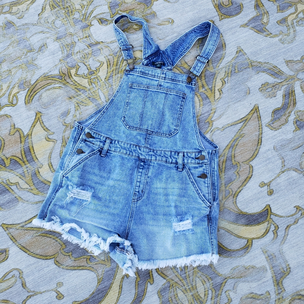 Classic Cute Jean Short Overalls